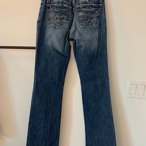 Bebe jeans pink stones size 26